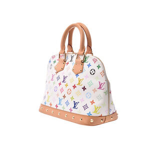 Louis Vuitton Leather Alma Multicolore White Handbag Multicolor